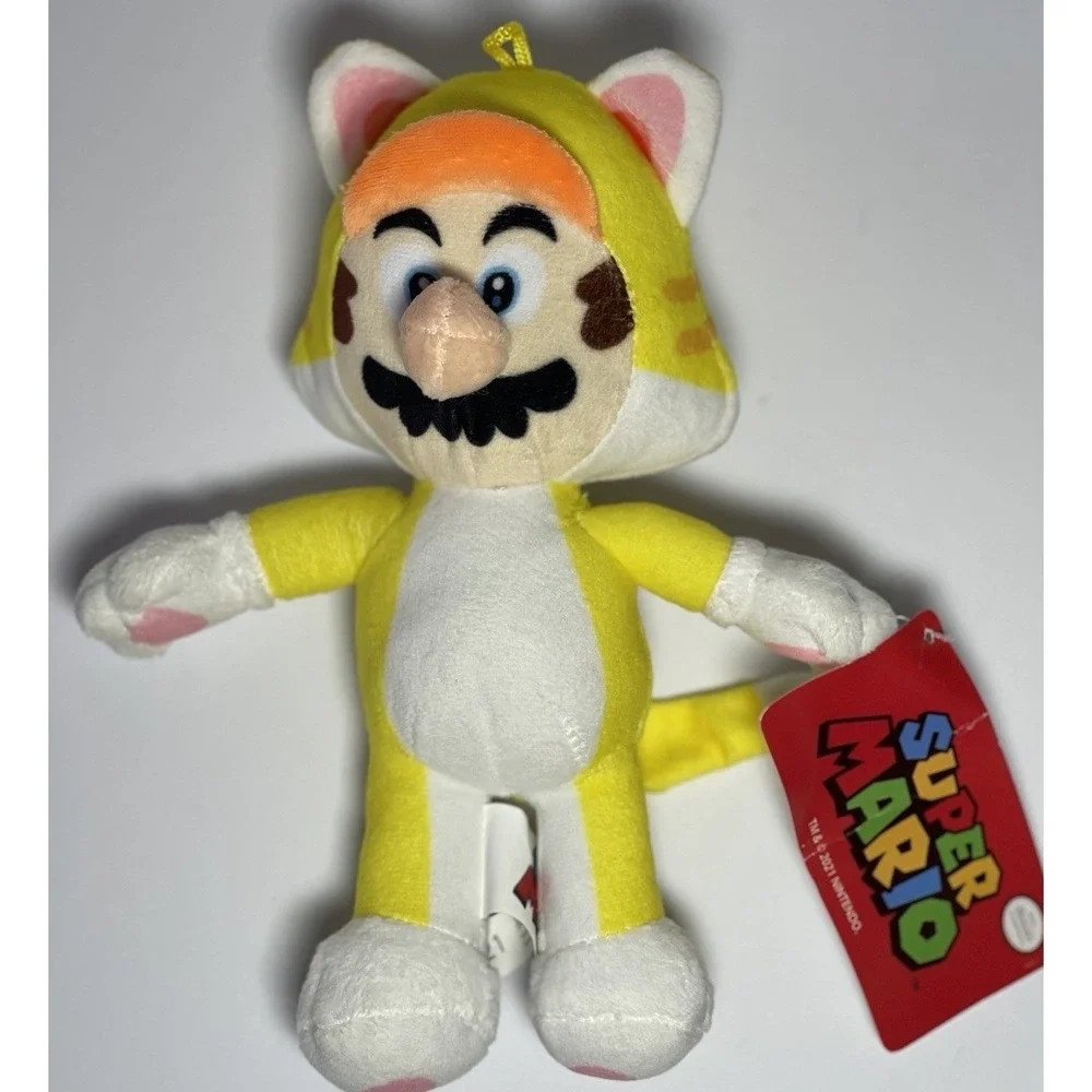 Super Mario Brothers Mario Cat Stuffed Plush Toy Figure Preowned Orig With Tags